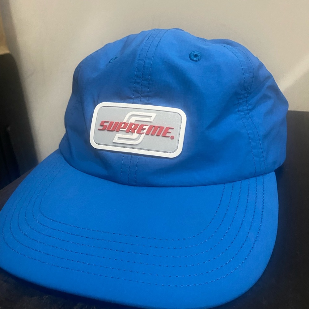 Supreme Mens Reflective Patch 6 Panel Blue Box Logo Hat New